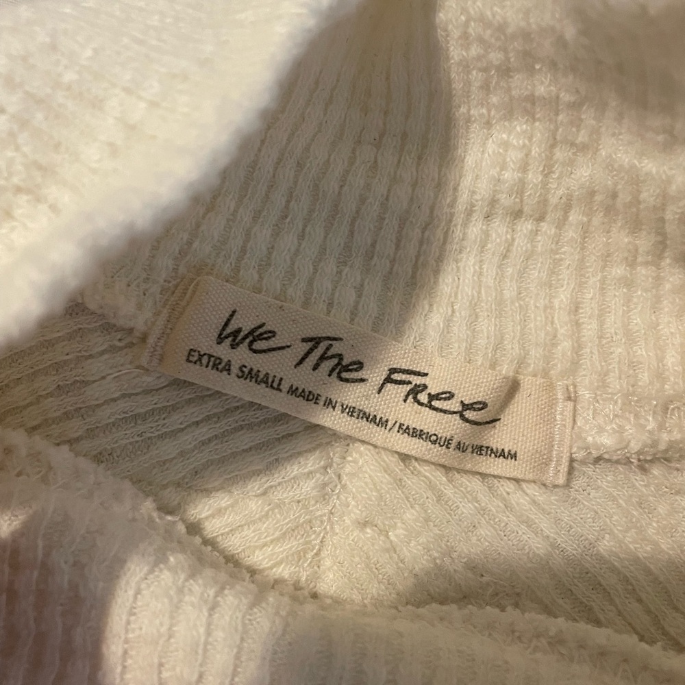 Free People We The Free Ivory Ribbed Knit Tunic - Picture 5 of 7